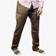 Men's Solid Brown Cotton Formal Trousers | Regular Fit Office Wear Pants
